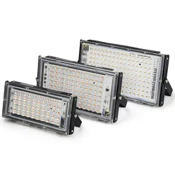 Reflector LED de pared para exteriores, lámpara de inundación corporal en blanco y negro, impermeable IP65, cuadrado, para jardín, 50/100/150W, 220V