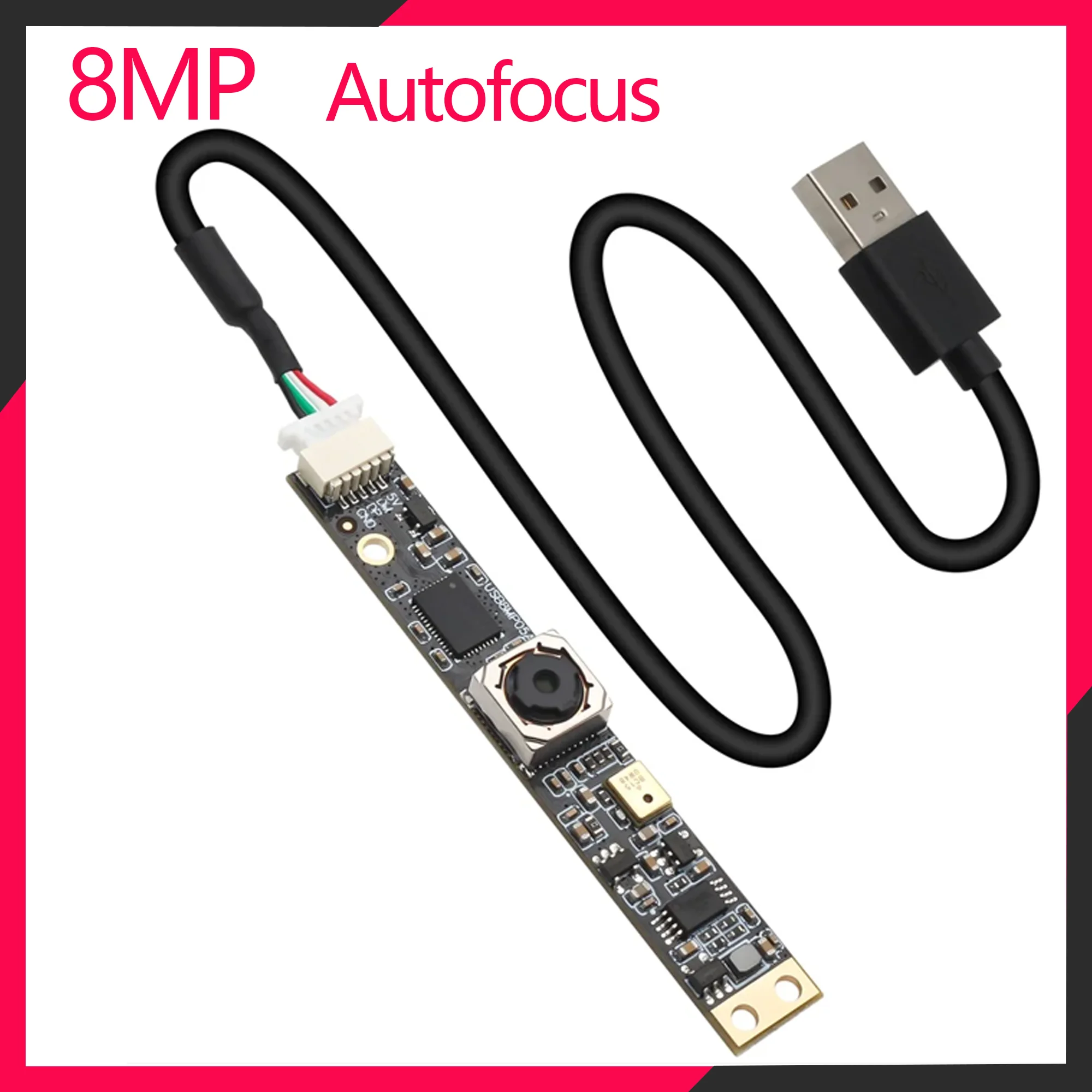 ELP Autofocus USB Camera Module with Microphone 8MP Super Mini PC Camera Ultra HD Embedded Camera USB2.0 Monitor Video Webcam