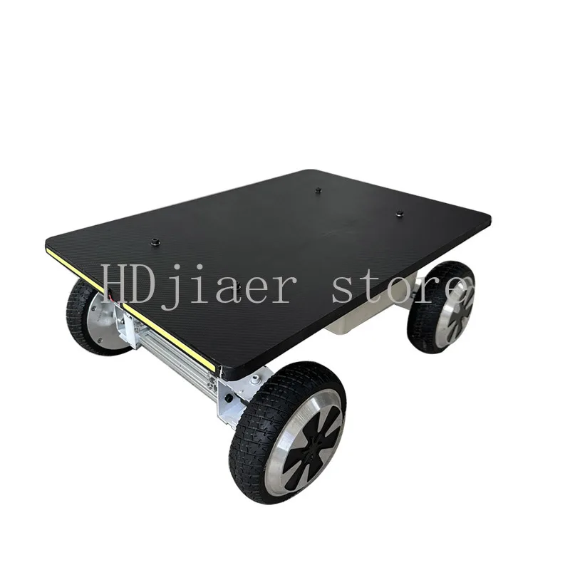 

Flat-panel Electric Remote Control Car Chassis Wheeled Large Load Long Battery Life 4-wheel Drive Metal Platform Car