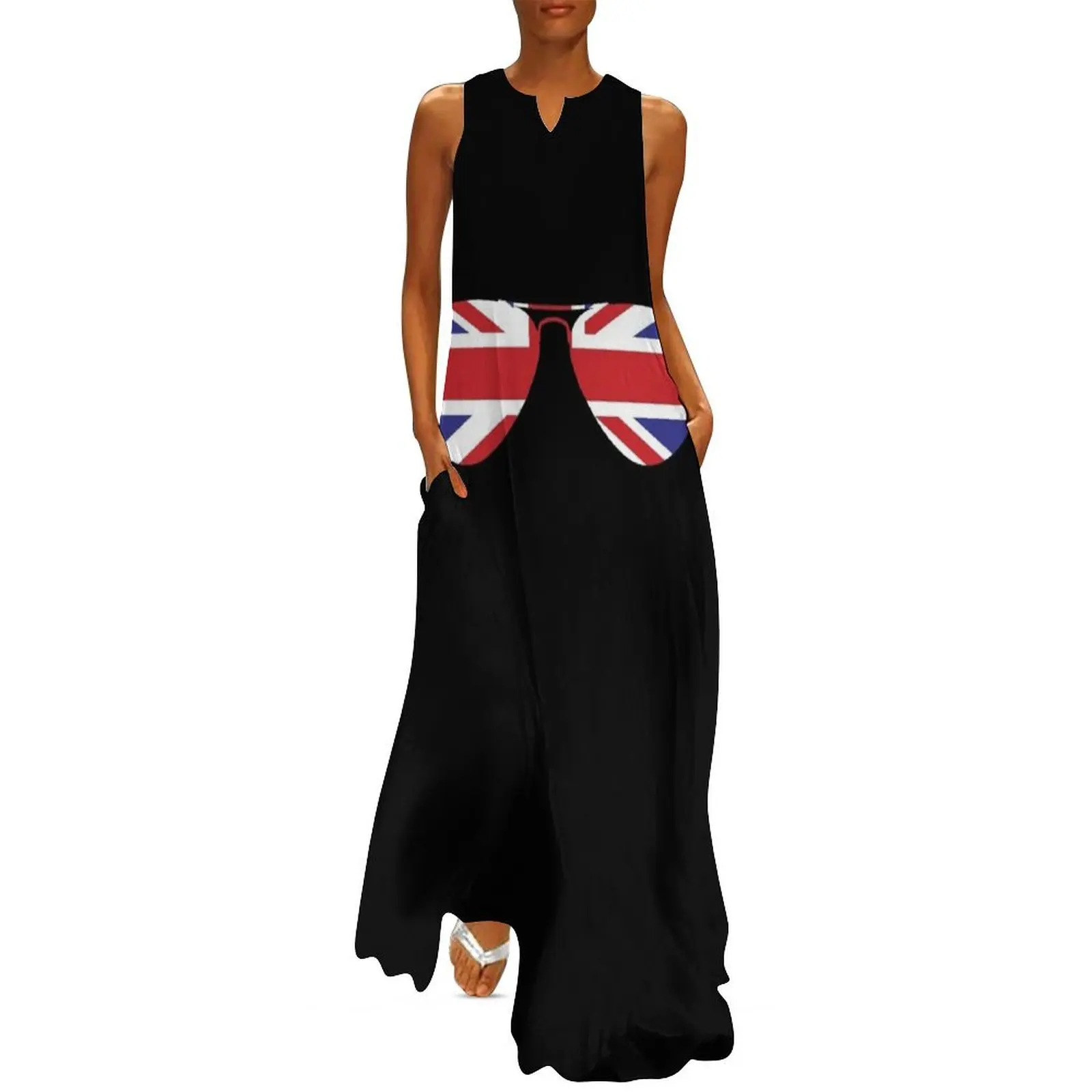 

Union Jack Long Dress women's luxury party dress womans clothing Dress vintage long women summer