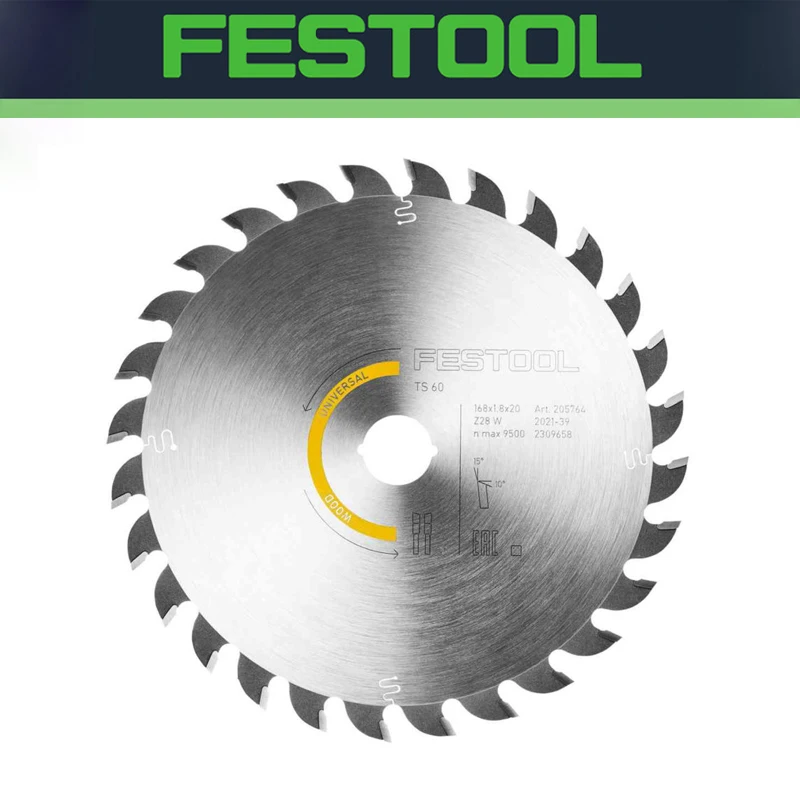 FESTOOL 205763 Saw blade Wood Rip Circular Saw Blade 168mmx1.8mmx20mm 16Tooth Sharp Perfect Cutting Tool Accessories