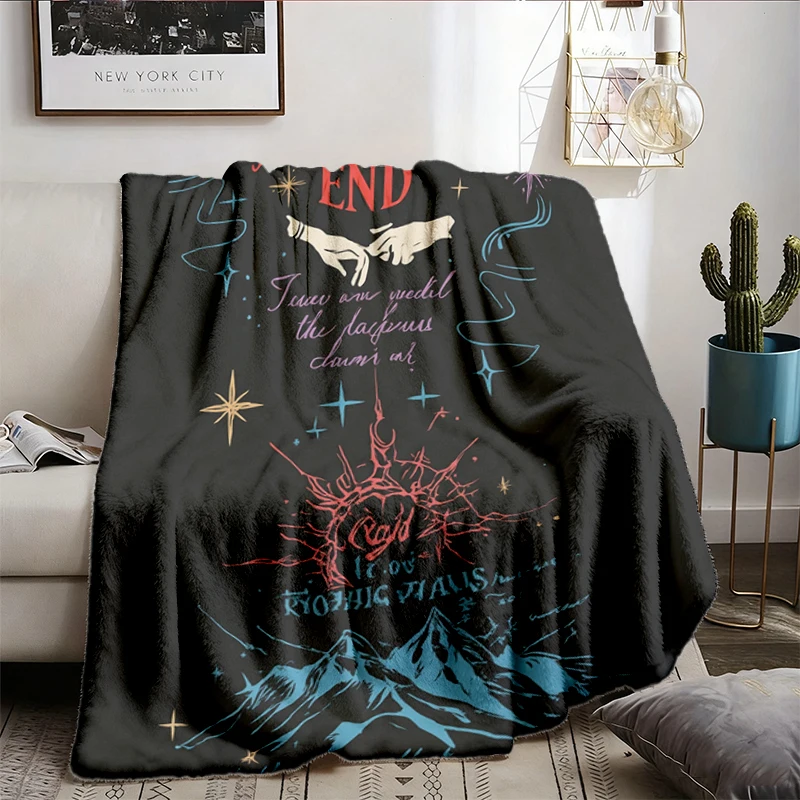 Throne Of Glass To Whatever End Flannel Blanket, Aelin Galathynius Quote, Terrasen Fantasy Reader Gift