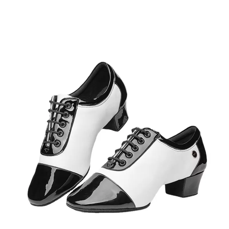 

Ballroom Latin Dance Shoes Men Leather Stitching Soft Sole Sports Shoes Boys Children Adult Dancing Shoes Sneakers