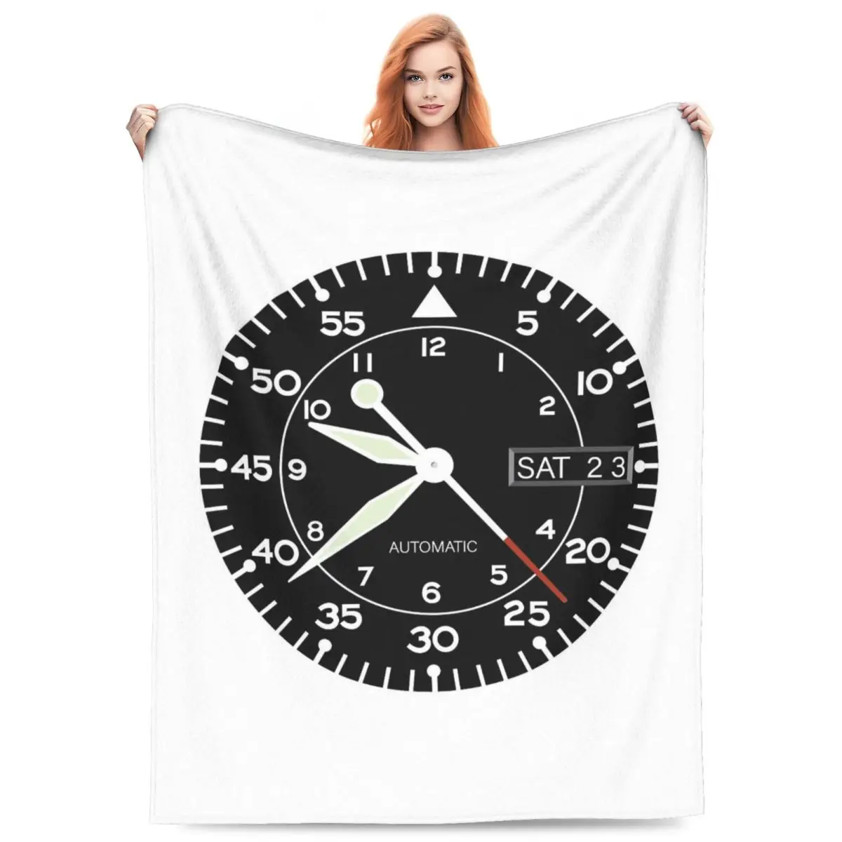 

Seiko Aviation Flieger Watch Face (Automatic) Sticker Blankets Fleece Sofa Throw Blankets for Home Bedroom Office