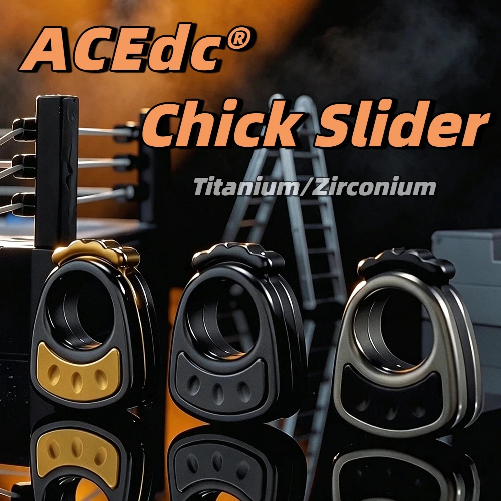 ACEdc Original Chick Slider Titanium Zirconium Fidget Slider Stress Relief Toy Fidget Toys For Adults Anxiety Relief Gadgets