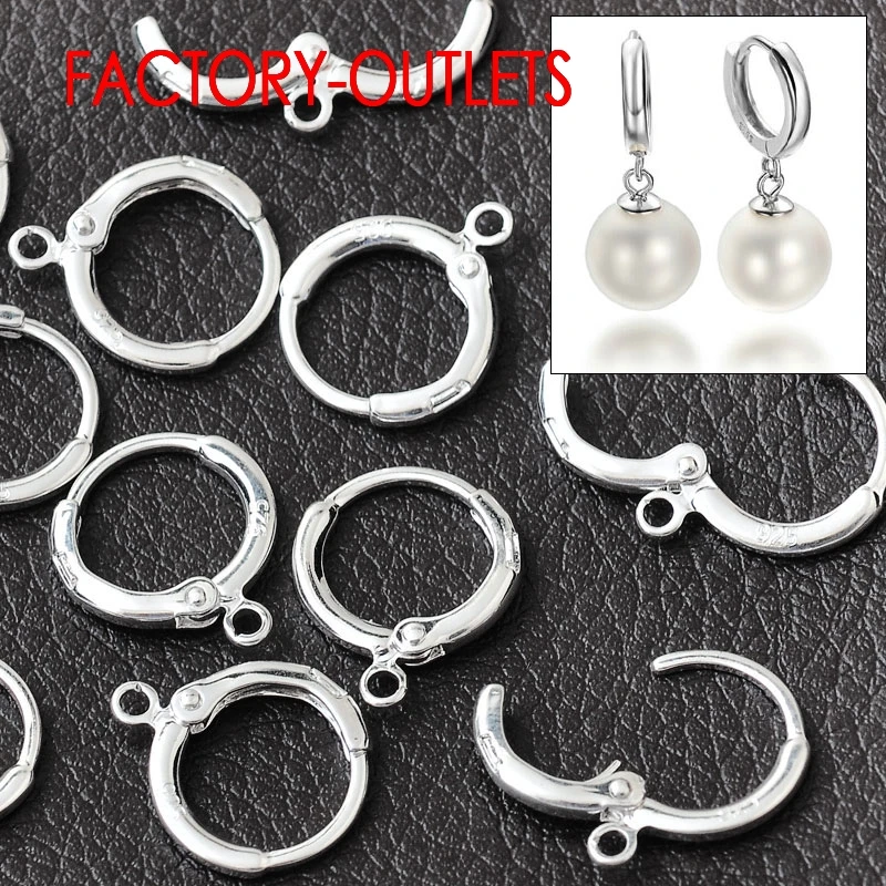 New Arrival 925 Sterling Silver Earring Findings For DIY Jewelry 50PCS/lot Earring Hook Jewelry Accessories For Women