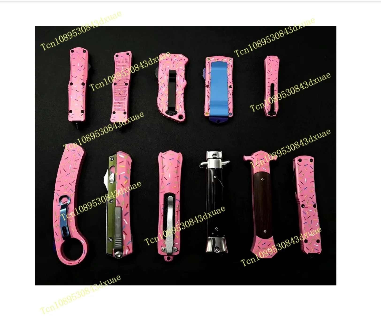 

High Hardness Numerical Control Gravity Knife Color Doughnut Design OTF Sharp Stainless Steel Blade Stock