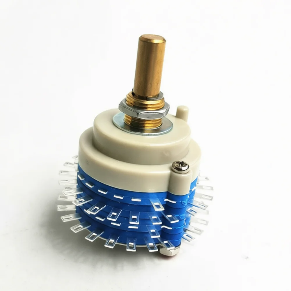 2 Pole 24 Position Rotary Band Switch Sealed Component Industrial Instrument Control Device Circuit Selector Double Row