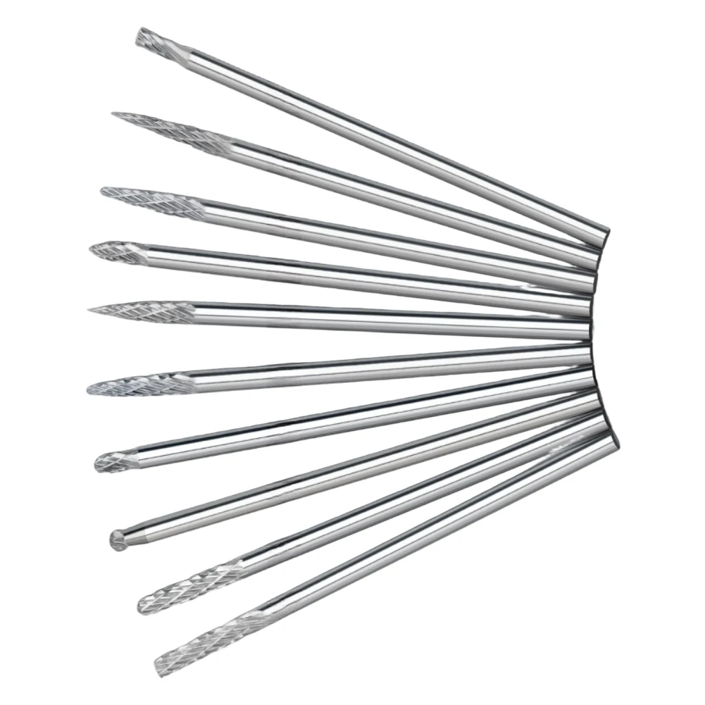 Milling Bit Rotary File Set DIY Carving Metal Deburring Instruction Manual Included For Die Grinders Versatile Rotary File Set