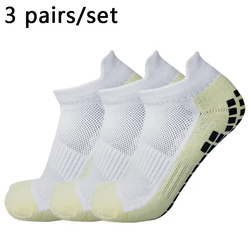 3 pairs New Men Women Football Socks Short Sports Silicone Non-Slip Grip Soccer Socks calcetines hombre  futbol