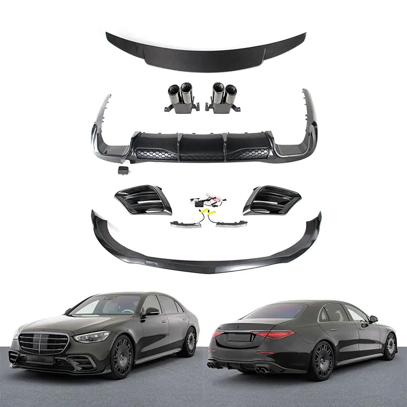 21-23y S-Class W223 S450 S500 Upgraded to KO B-Type Dry Carbon Fiber Automotive Body Kit Parts and Accessories System