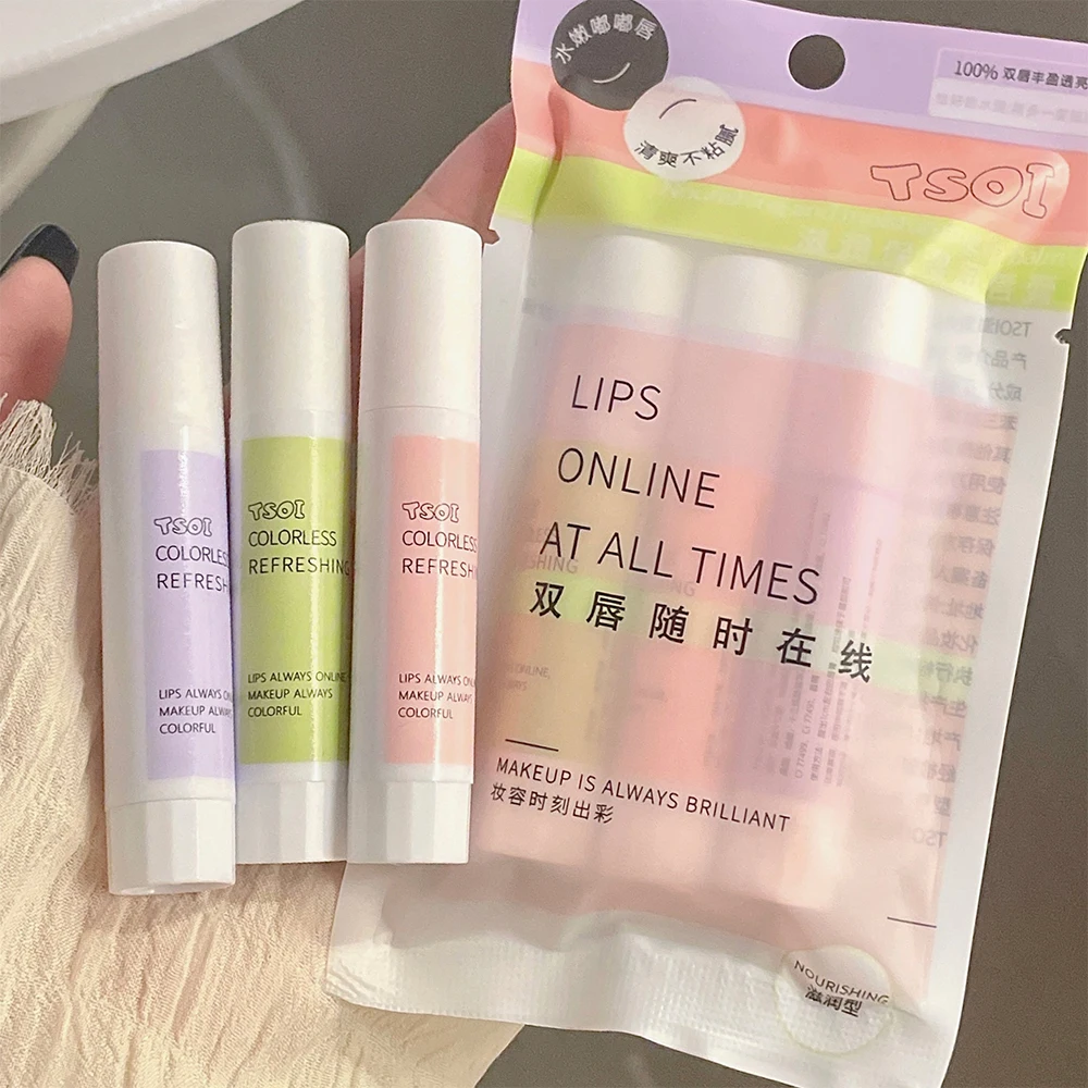 Jelly Colored Lip Balm Waterproof Moisturizing Anti-drying Lipsticks Long Lasting Hydrating Lip Tint Lips Care Makeup Cosmetics