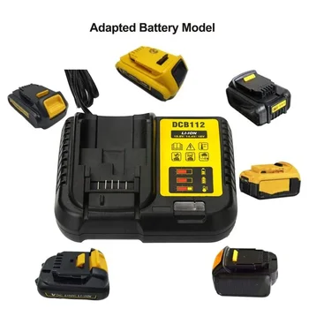 עבור מטען סוללה dewalt dcb112 li-ion עבור dewalt 10.8v 12v 14.4v 18 20v 20v dcb101 dcb200 dcb200 dcb140 dcb105 dcb200 dcb200 סוללה
