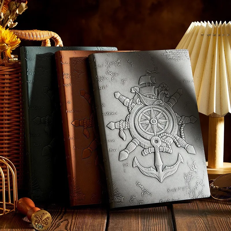 A5 Retro Notebook Thick inner pages writing notebooks memo book office account book Learning supplies student diary book gifts view 5
