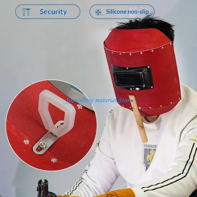 Y5GD Heat Resistant Welding Mouthpiece Silicone Metal Blend Safety Welding Handheld Welding Mouth Grip Helmet