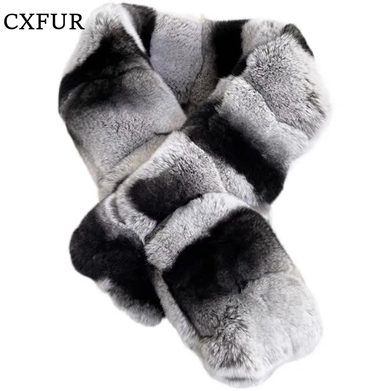 

Patchwork Furry Women Winter Real Rex Rabbit Fur Scarf CX-S-207A