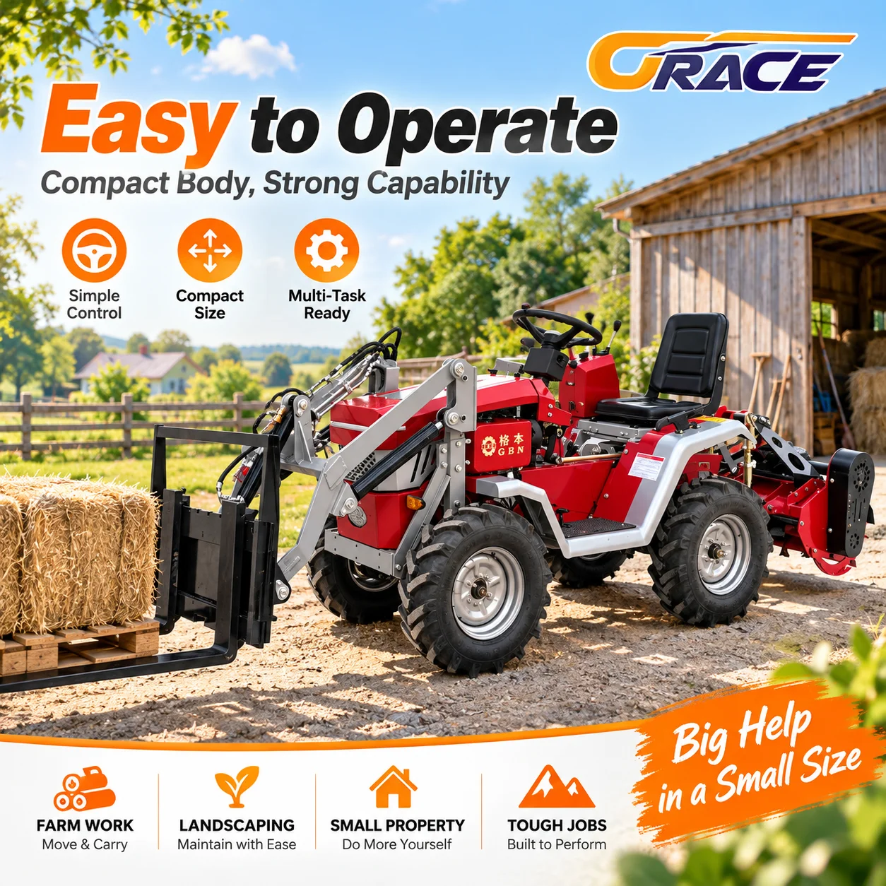 Light Duty Wheel Type Rotary Tiller Easy Operation Farm Tilling Machine Stable Performance Agricultural Cultivator