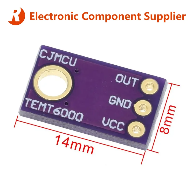 5Pcs TEMT6000 An Ambient Light Sensor Simulate the Light Intensity Module Visible Light Sensor Professional for aduino ORIGINAL