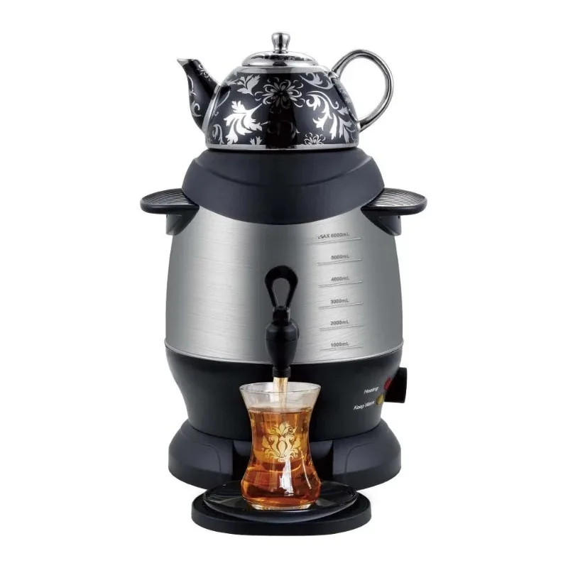 Double Layer Stainless Steel Electric Gooseneck Kettle with Mother-Child Pot Design for Tea Coffee Pour Over Home Use
