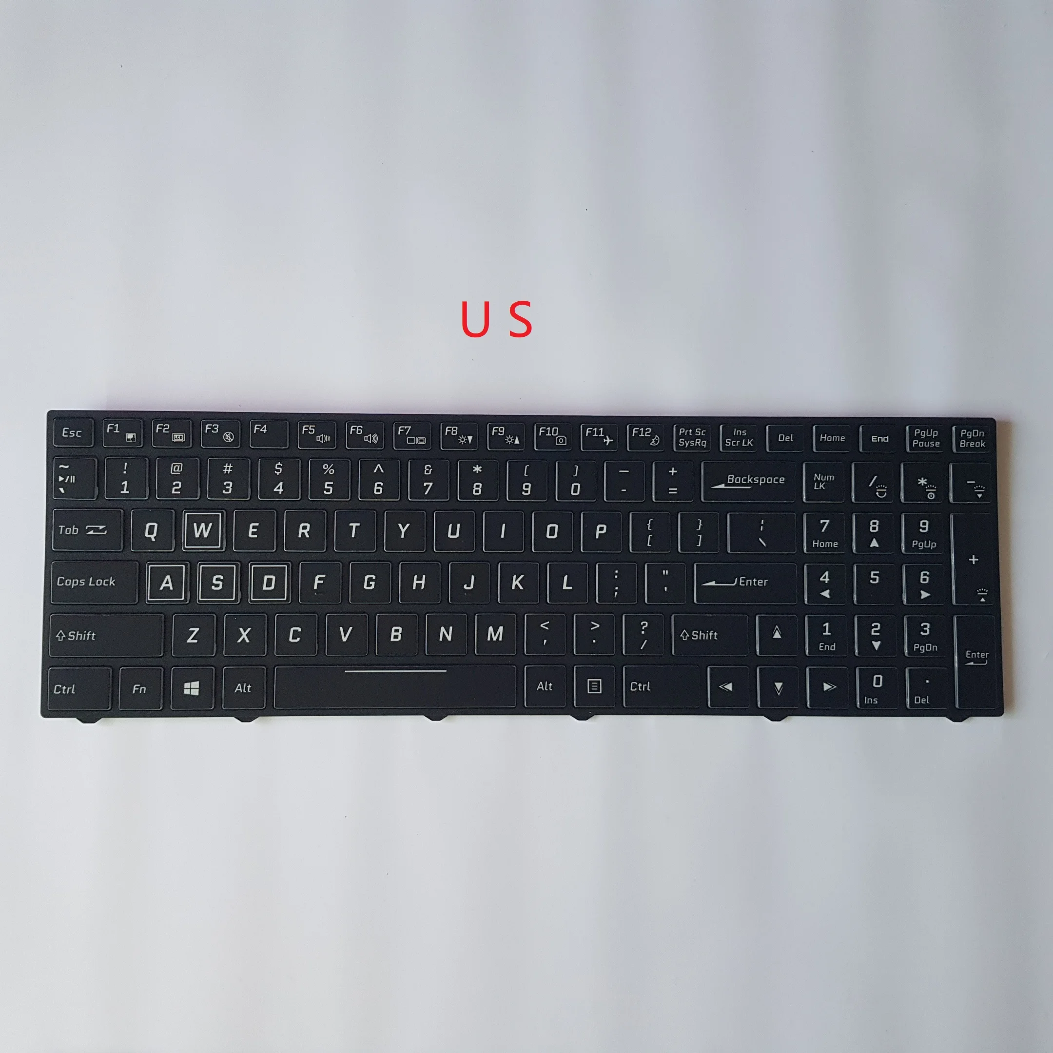 Imagem -03 - Portátil para Clevo pc Evo15-s Evo15s Preto 680-n85k00101 15f2ua17a0bqt5 Teclado Retroiluminado Cor dos Eua Novo