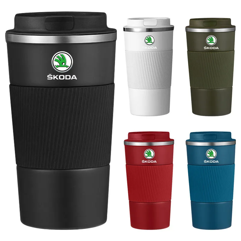 Car Vacuum Flasks Coffee Cup Travel Portable Insulated Bottles For Skoda Octavia 1 2 3 A4 A5 A7 A8 MK1 MK2 Kodiaq Superb 3 Karoq