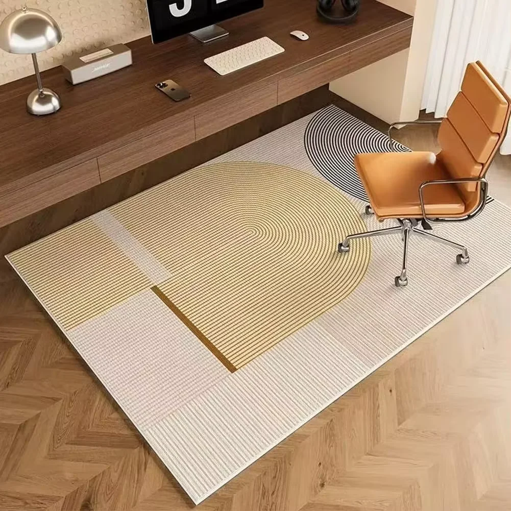 VIKAMA Minimalist Line Study Room Carpet, Durable And Easy To Clean Living Room Floor Mat, Bedroom Home Decoration Carpet