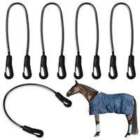 Stretchy Straps Horse Blanket Straps Horse Blanket Equine Use Elastic Tail Cord Double Ended Clips Elastic Leg Straps Horse Care 4