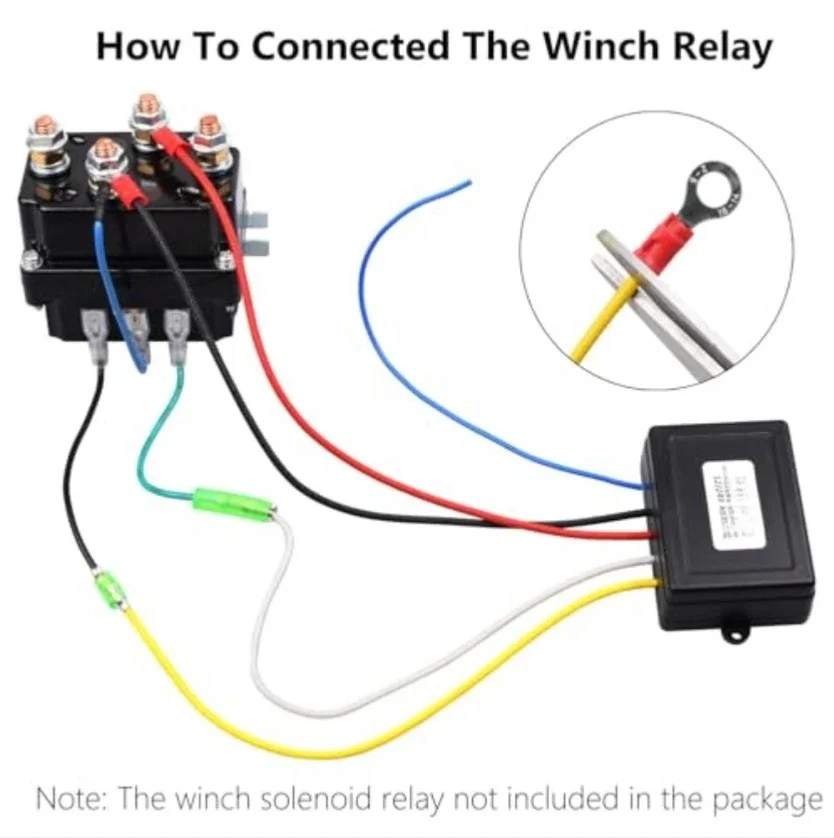 12/24V Wireless Winch Remote Control Kit Waterproof RF Controller For SUV Truck Winches Extended Range With Indicator Light