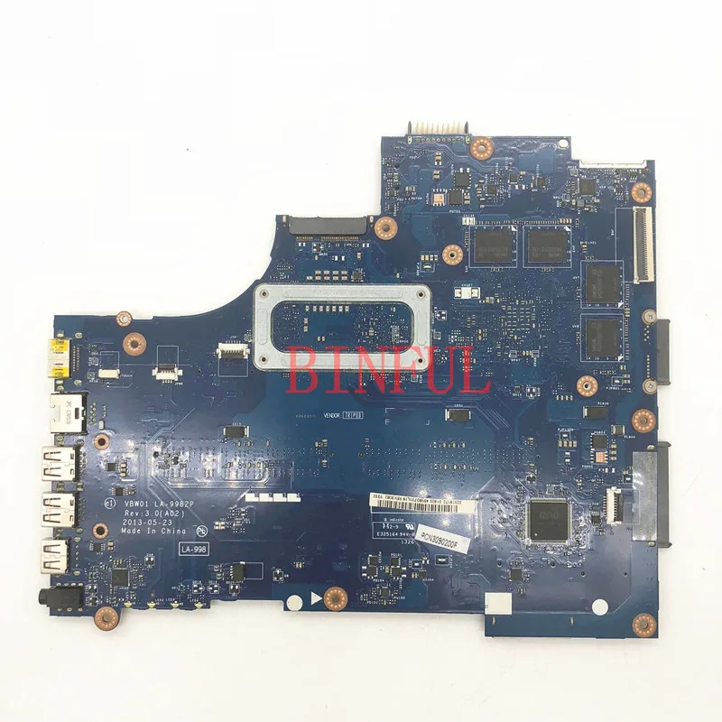 For DELL 3537 5537 CN-09JJ1M CN-09JJ1M CN-09JJ1M Laptop Motherboard VBW01 LA-9982P With SR170 I5-4200U CPU DDR3L 100%Full Tested