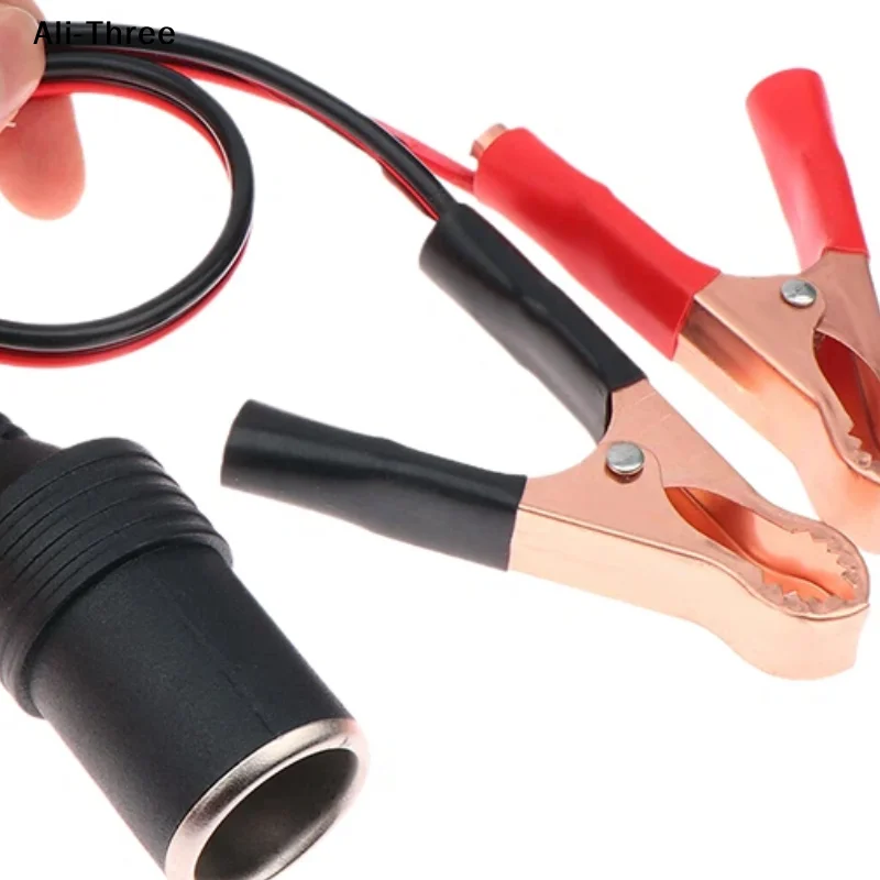 1Pcs 12V 50A Female Batteries Socket Plug Car Battery Terminal Clamp Clip Cigarette Power Socket Adaptor