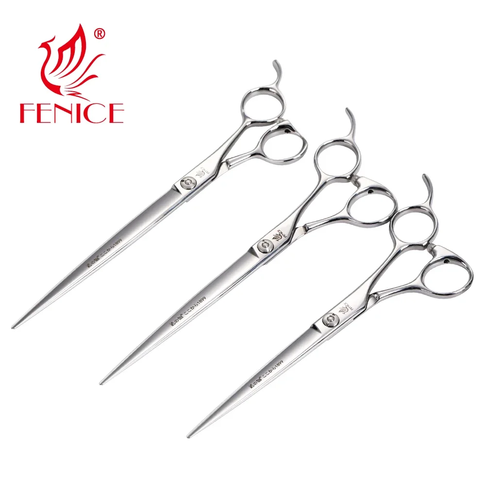 Fenice 7.0/7.5/7.75 Inch Pets Dog Grooming Cutting Scissors JP ATS314 Stainless Steel Straight Shears Groomer Tools