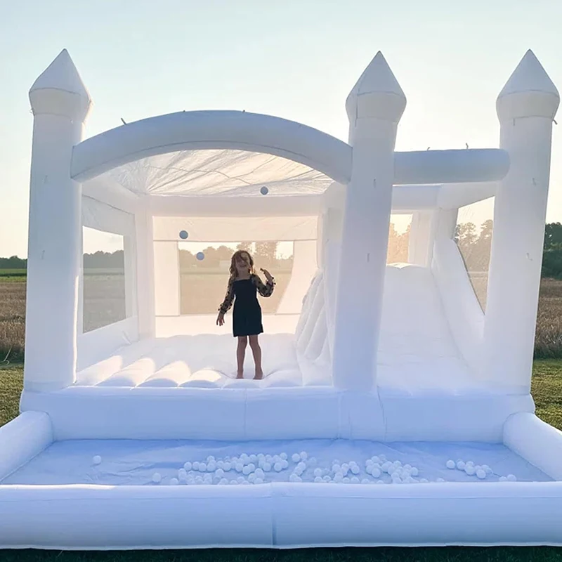 4.5M 인플레이터블 바운스 하우스 슬라이드 옥스포드 점핑 캐슬 어린이용 바운시 캐슬 아기 생일 파티 야외용