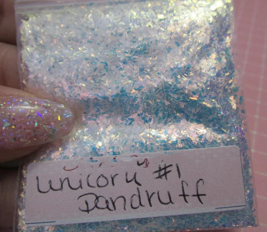 

50g Iridescent ICe Clear Flakes glitter Holographic IRREGULAR SMALL Mylar Sheet Random Cut Size Flakes for nail decoration