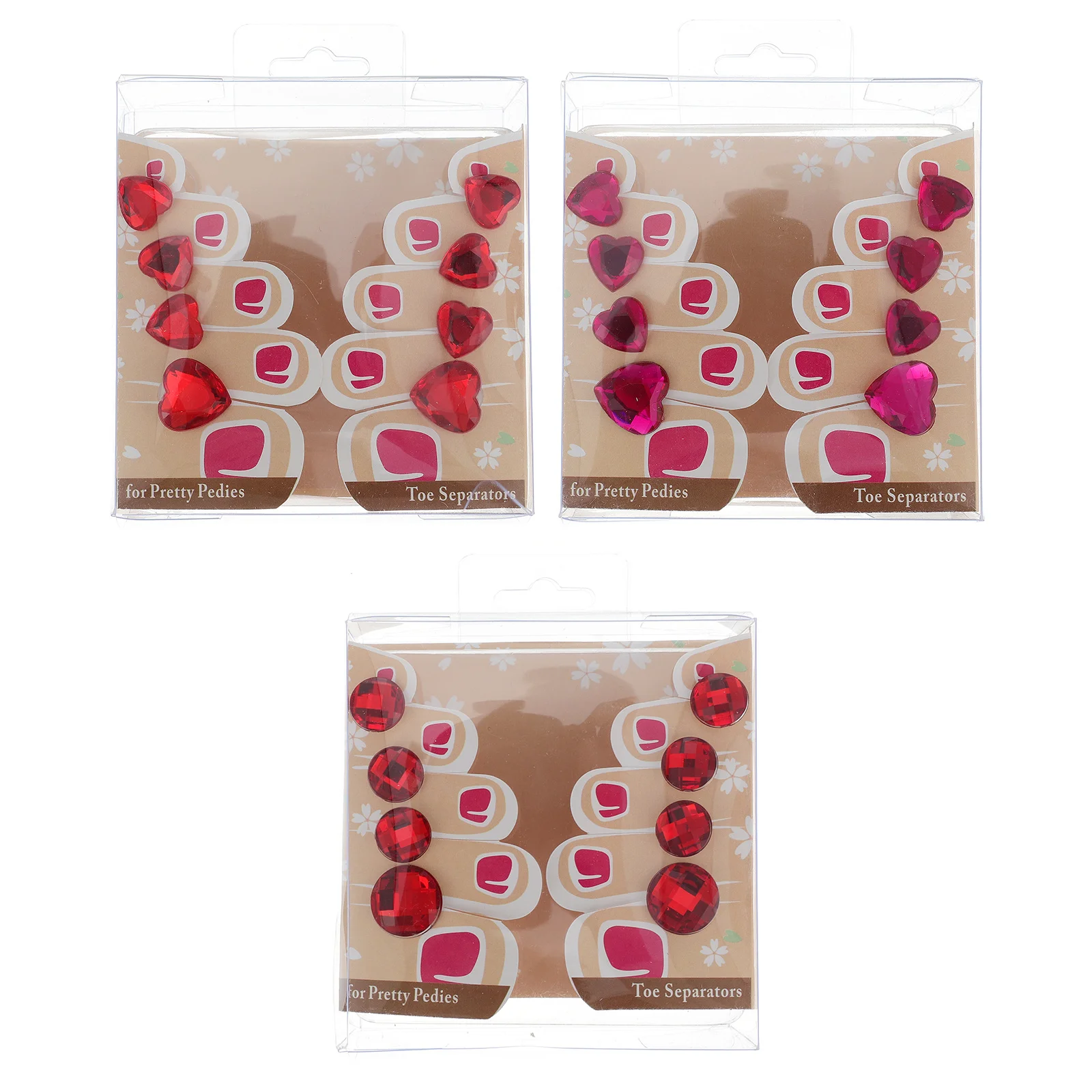 

24pcs Silicone Separators Heart Shape Washable Reusable Pedicure Tool Nail Feet Toe Separator Art Spacer Feet Separator