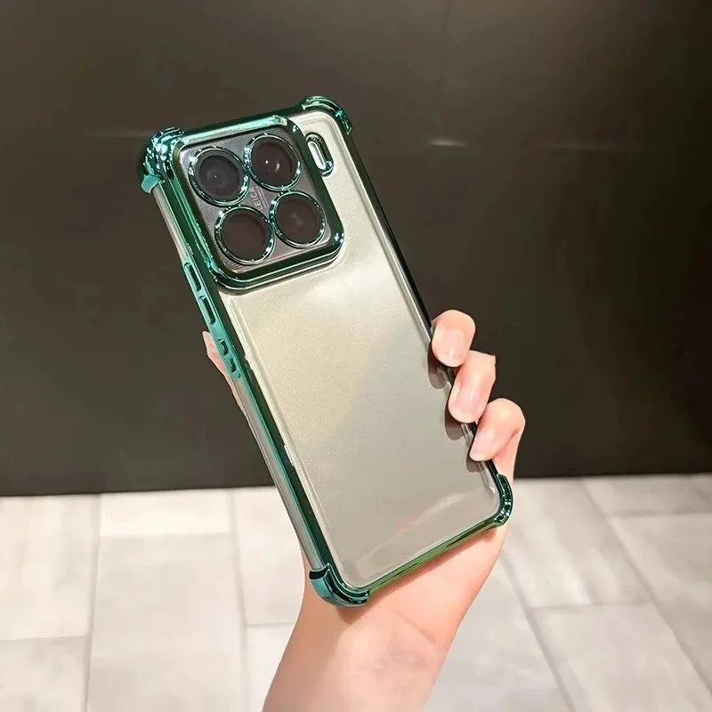 ل Xiaomi Mi 15T 15 T 15tPro Pro Mi15T سيليكون الغطاء الخلفي أربعة زوايا المضادة للصدمات تصفيح واضح عدسة حماية فليم كابا