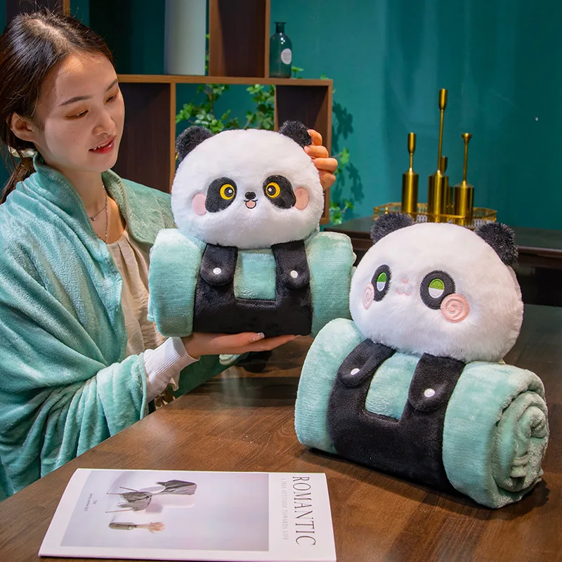 Cartoon Plush Blanket 3D Roll Blanket Office Nap Leg Warmer Air Conditioner Gift Blanket