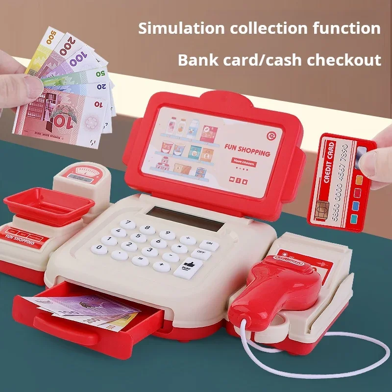 Register Calculator Scan Shopping Card Register New Children's Supermarket Cash Play Every Family Toys Boys Girls Gifts