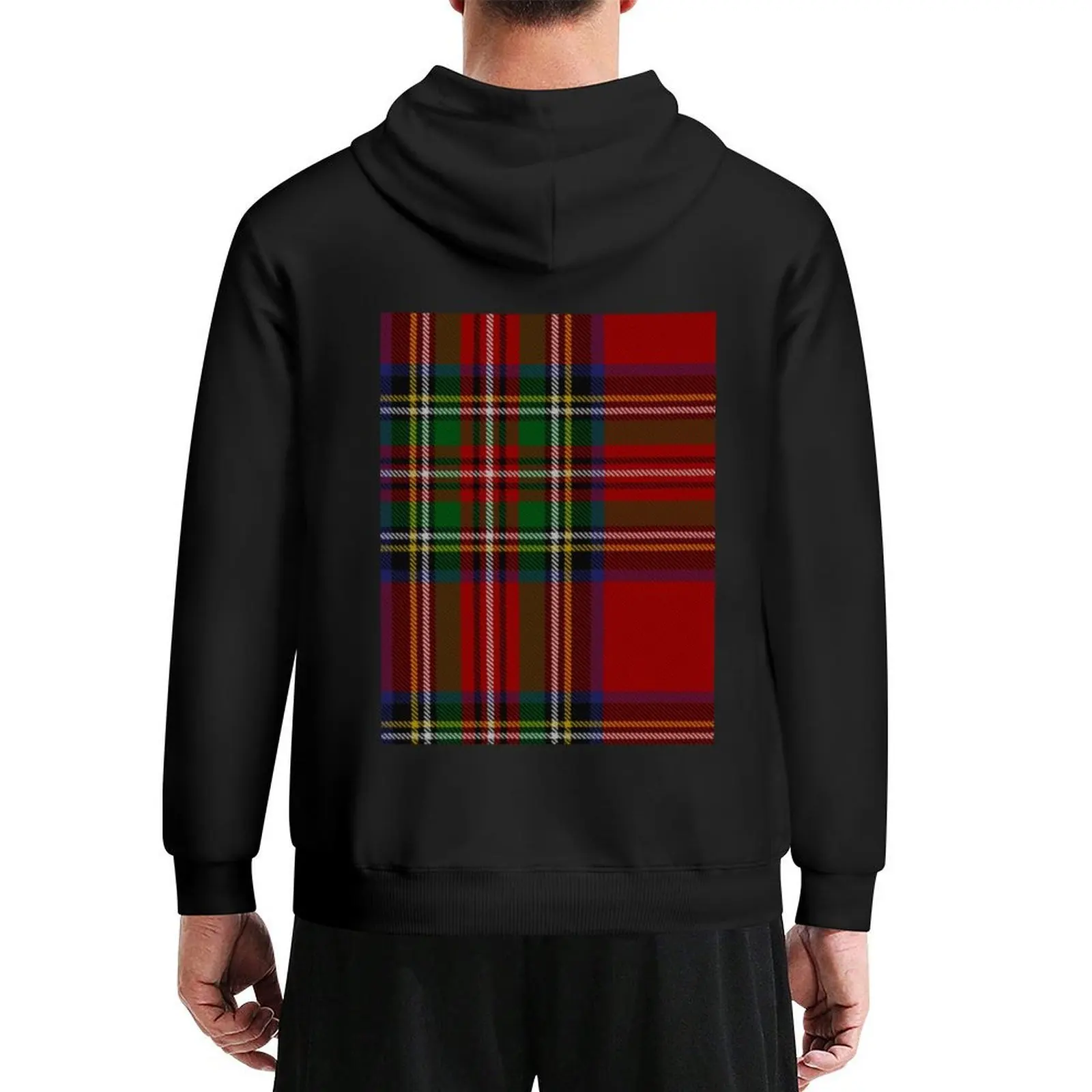 

Royal Stewart Tartan Clan Plaid Red Green Blue Hoodie men clothing men's autumn clothes korean autumn clothes mens hoodie