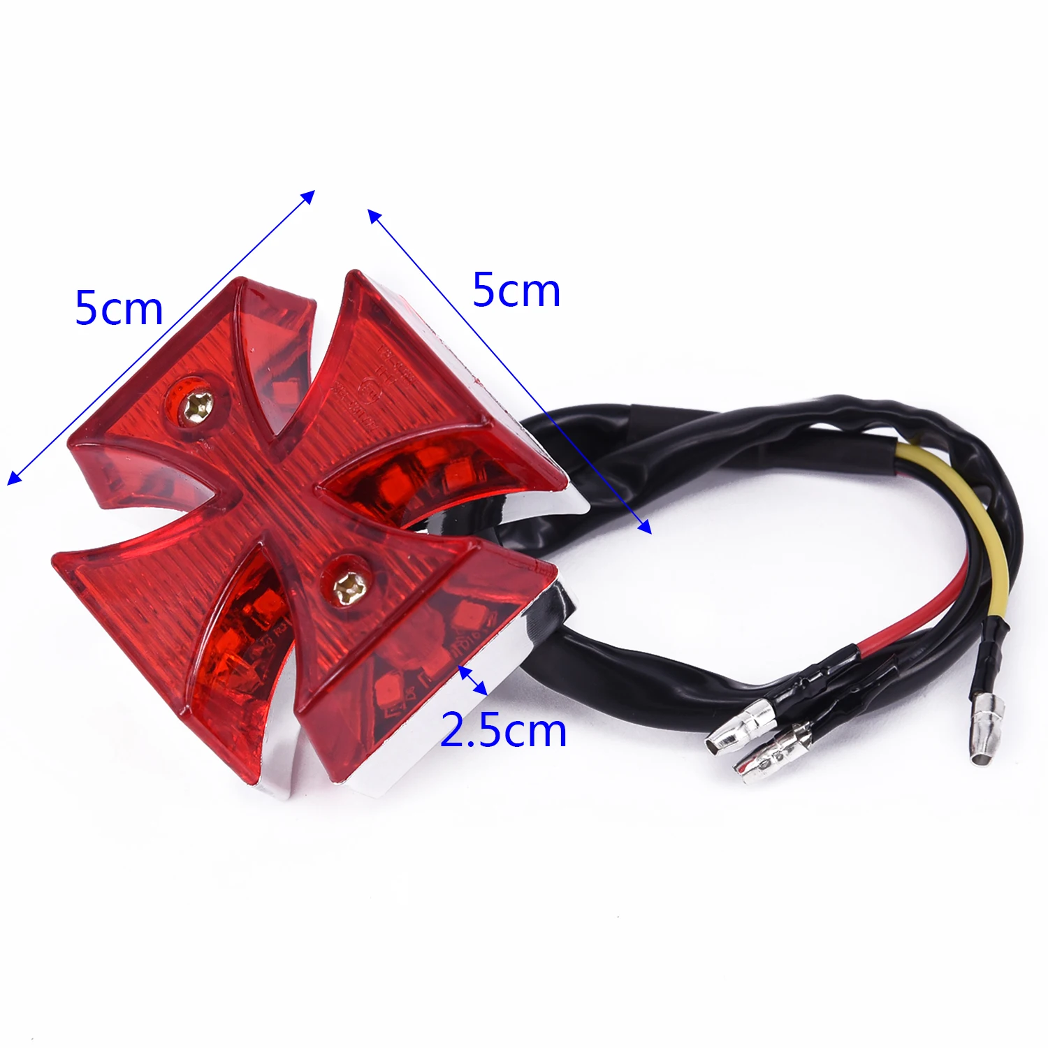 New Tail Light Motorcycle Tail Light Motorcycle Classic 1 Piece 3-wire Connection Approx 50*50 Mm/2*2 Inch DC 12V