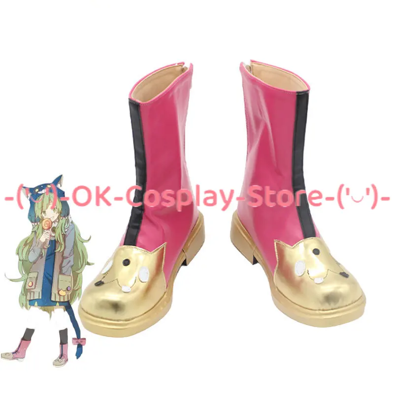 

Kamiki Ritsu Cosplay Shoes Ohkame Game Cosplay Prop PU Leather Shoes Halloween Carnival Boots Custom Made