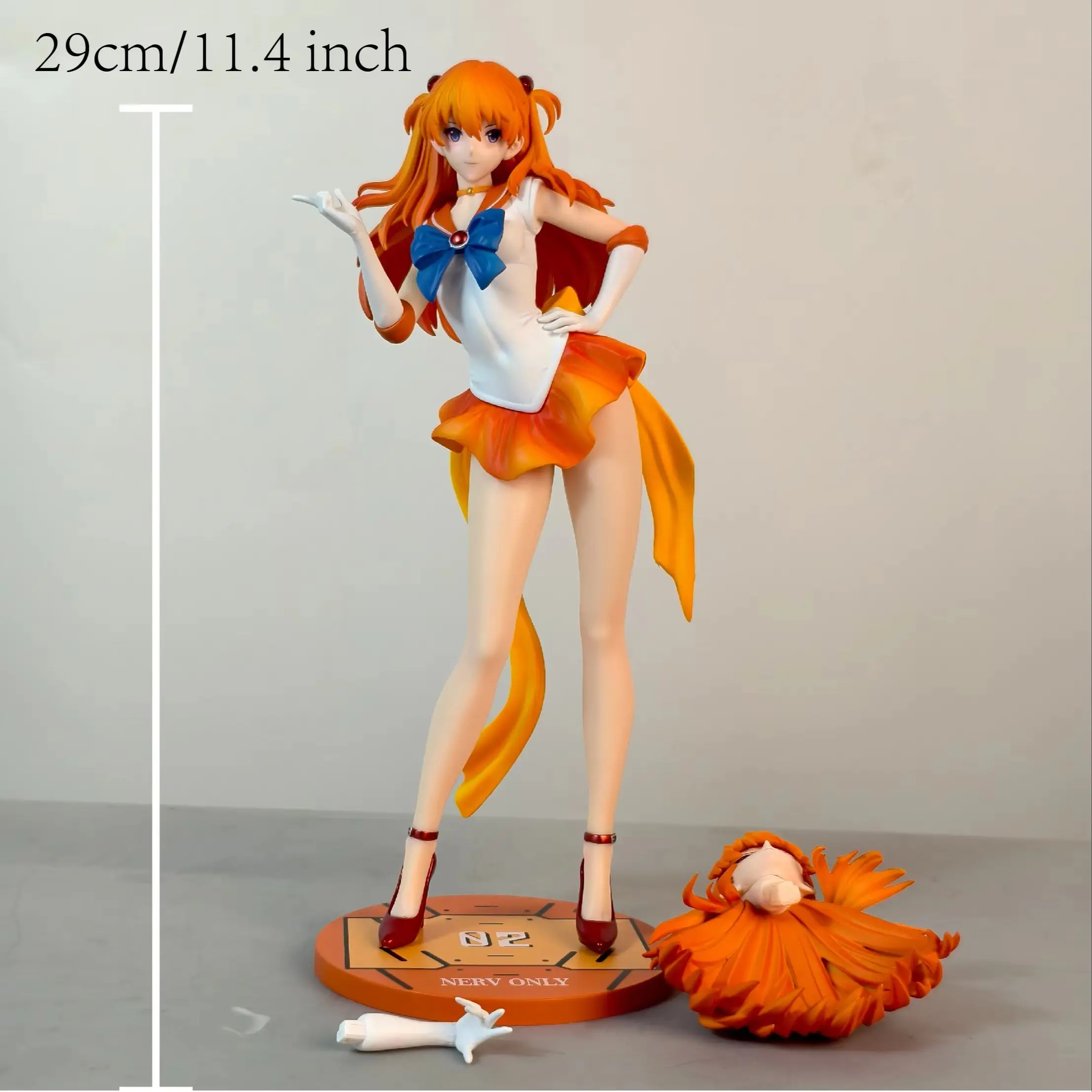 29cm 11,4 Zoll Anime EVA Asuka Figuren PVC-Statue Desktop-Ornament Sammlerstück Modell Dekoration Zimmer Schreibtisch Spielzeug Geschenke – Detail 2