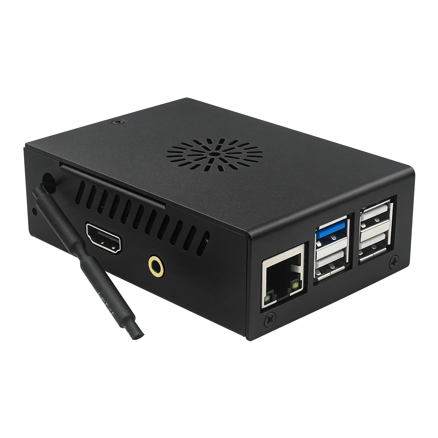 Metalowa obudowa ochronna Orange Pi 4 Pro z aktywnym chłodzeniem i wentylatorem, opcjonalny radiator, antena do Orange Pi 4 Pro — zdjęcie produktu 4