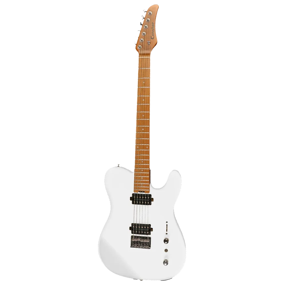 Censtar Electric Guitar, Solid Electric Guitar Kit Consists of a Roasted Mahogany Body and Maple Neck,Professional/Full Size