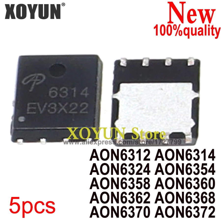 (5piece)100% New AON6312 AON6314 AON6324 AON6354 AON6358 AON6360 AON6362 AON6368 AON6370 AON6372 QFN-8 Chipset