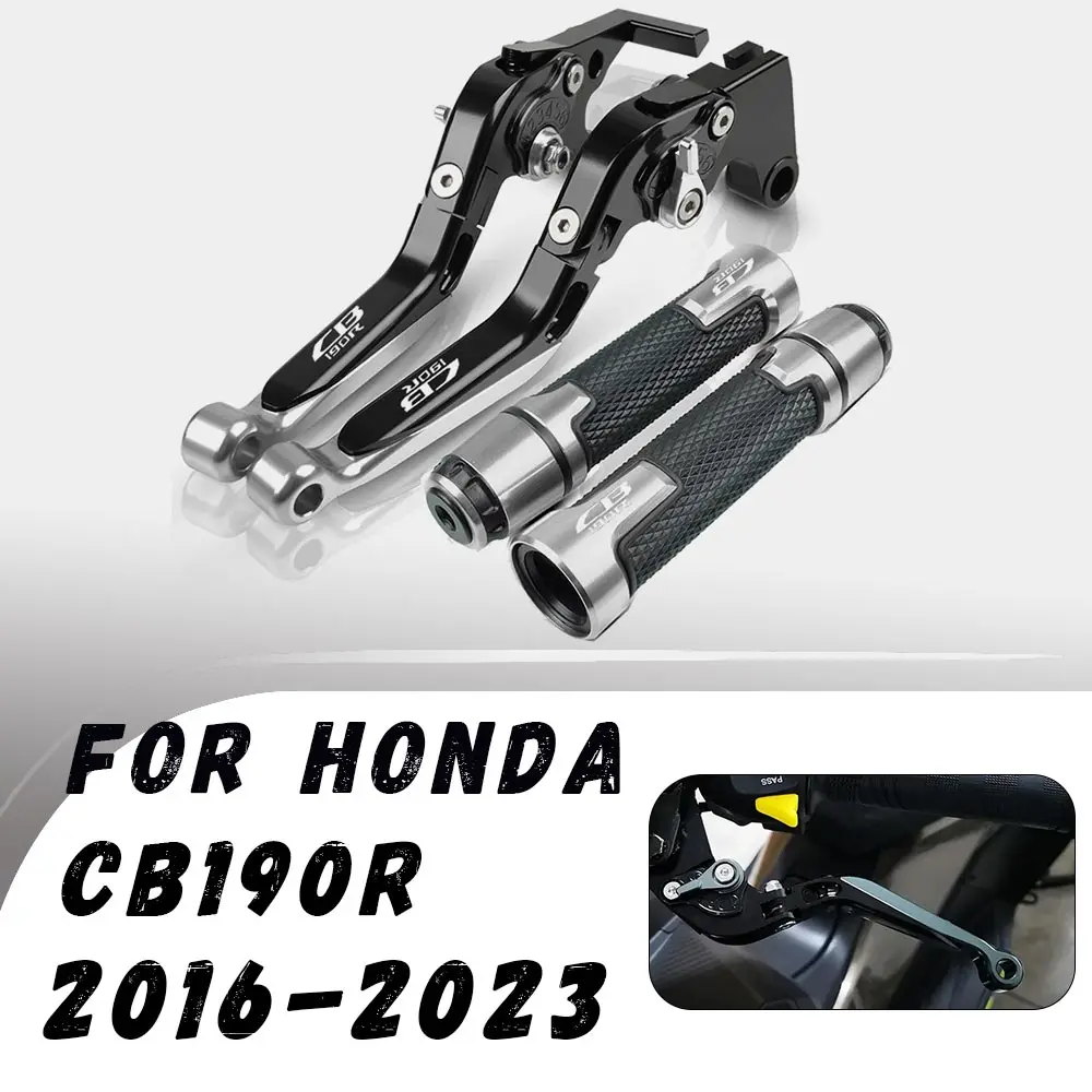 For Honda CB190R 2016-2023 Motorcycle CNC Folding Brake Clutch Lever Handbrake Handlebar Grip Handle Hand Grips Motorcycle Parts