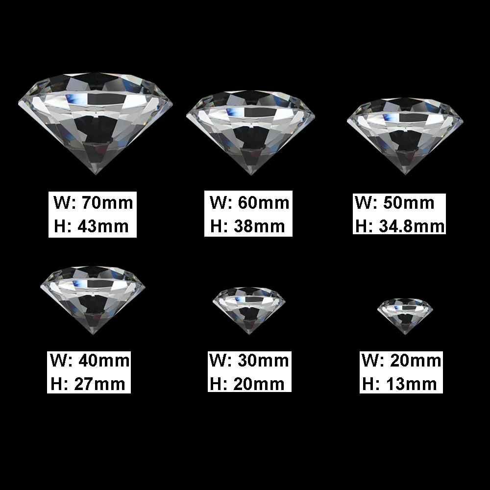 Clear Crystal Big Glass Diamond Party Large Romantic Diamond Decoration Proposal Home Decoration Ornaments Crafts Gifts