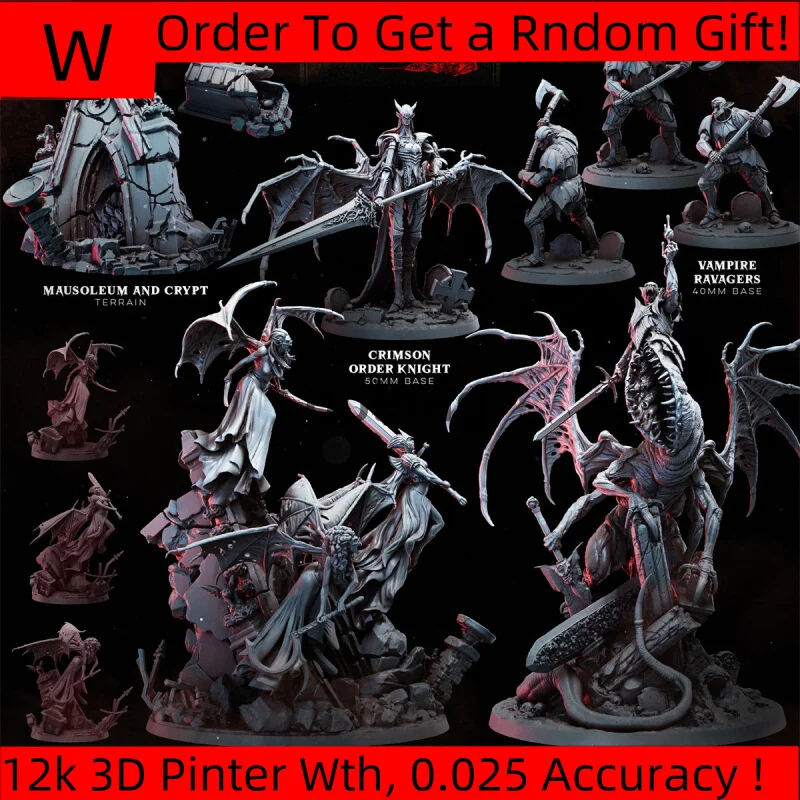 

Dnd Miniatures Figures 3d Printing DND War Chess Model Vampire Count Bride Mutant Knight Scarlet Knight Fallen Villager