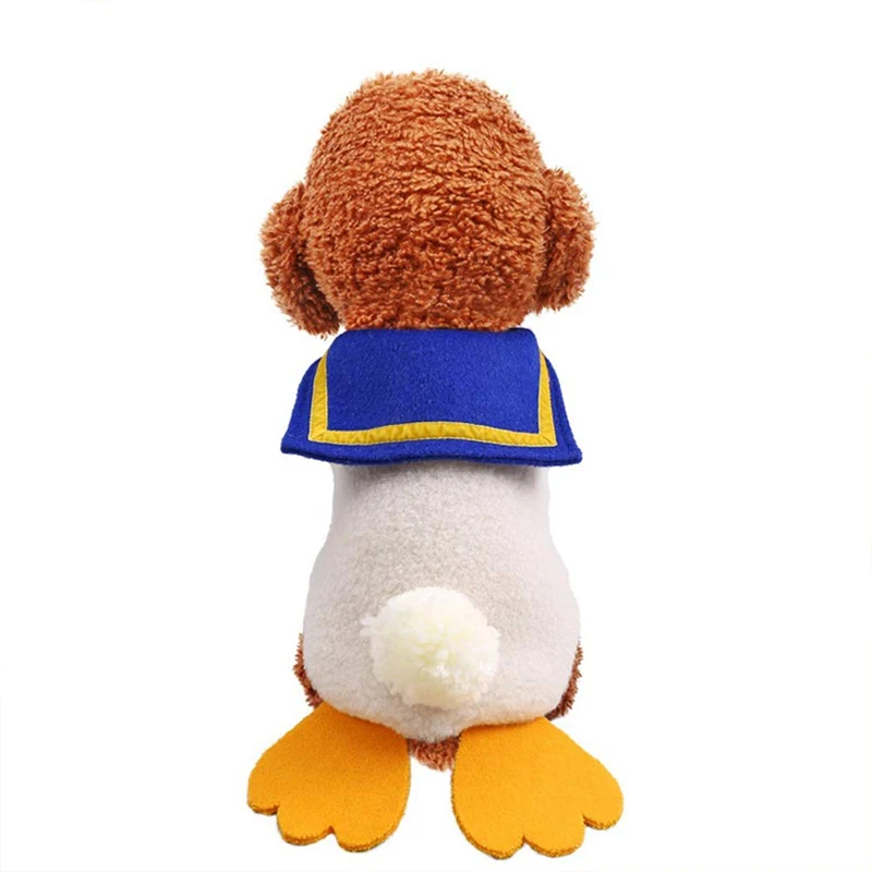 Dog Clothing Costume Autumn And Winter Pet Clothes Cute Ducks Cute Dog Costumes Hooded Sweatshirts Warm-Proof And Cold-Proof