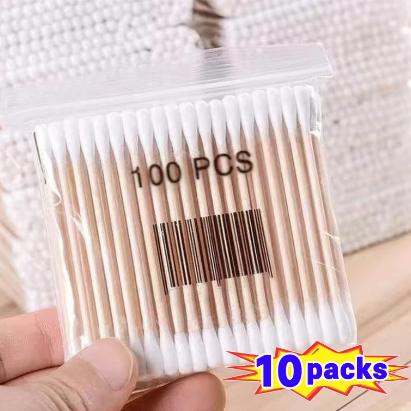 

Disposable Double Head Cotton Swab Multifunction Women Makeup Lipstick Cotton Buds Tip Sticks Nose Ear Cleaning Health Care Tool