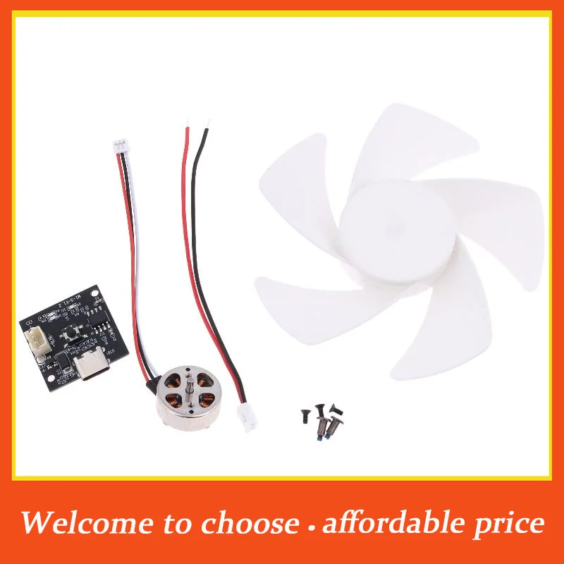 

Xm 1set 1503 Brushless Motor Fan Kit With 6cm Driver Board Type C USB Powered 6 Speed Adjustable For DIY RC FPV Drone Quadcopter